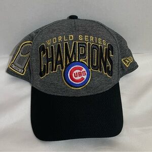 2016 World Series Champions New Era 39THIRTY Flex Fit Hat black/gray CUBS‎